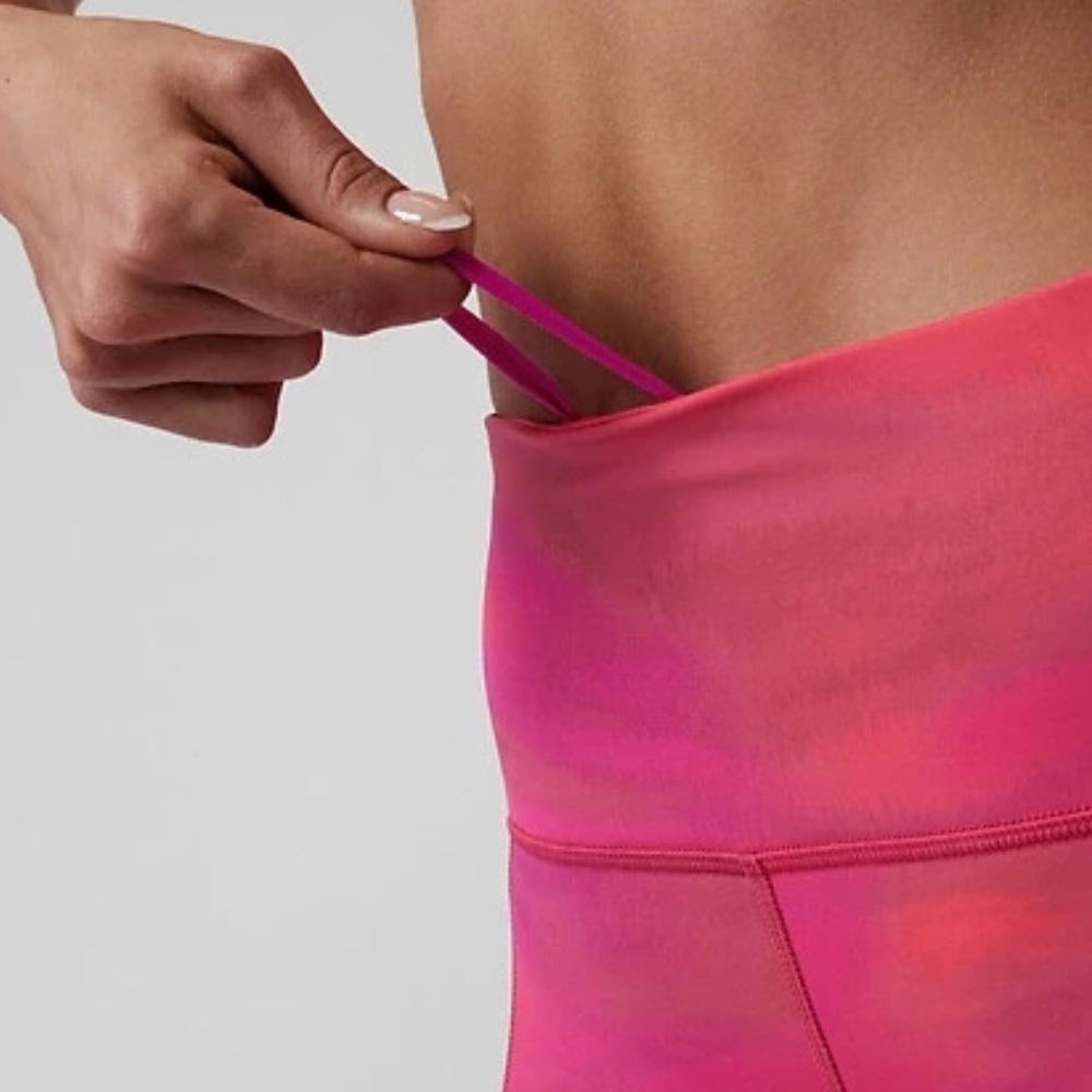 guc Athleta rainier printed tight Pink and Orange Leggings xs - Picture 2 of 11